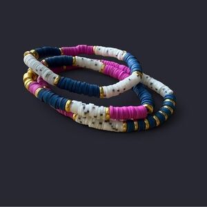Multicolor Beaded Bracelet Trio
